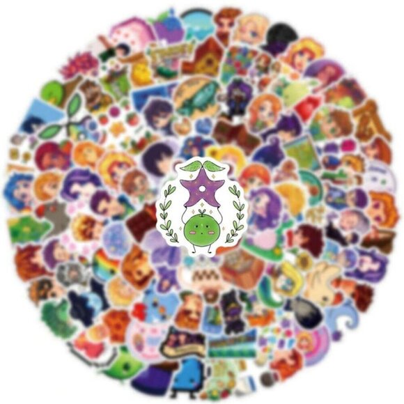 146pcs/Pack Cute Cartoon Aesthetic Stardew Valley Farm Game Stickers - Picture 2 of 8